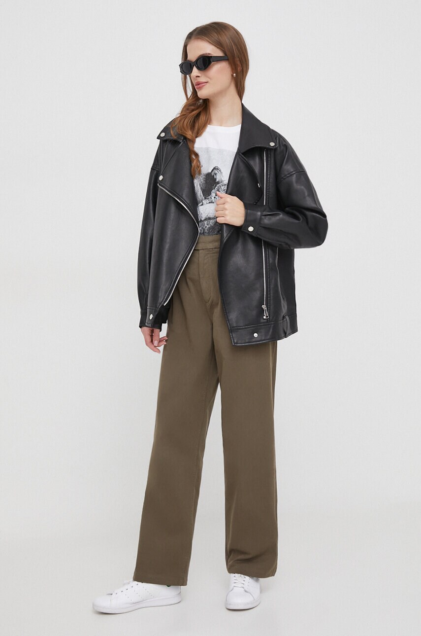 Штани Pepe Jeans Tina жіночі колір зелений фасон chinos висока посадка PL211697