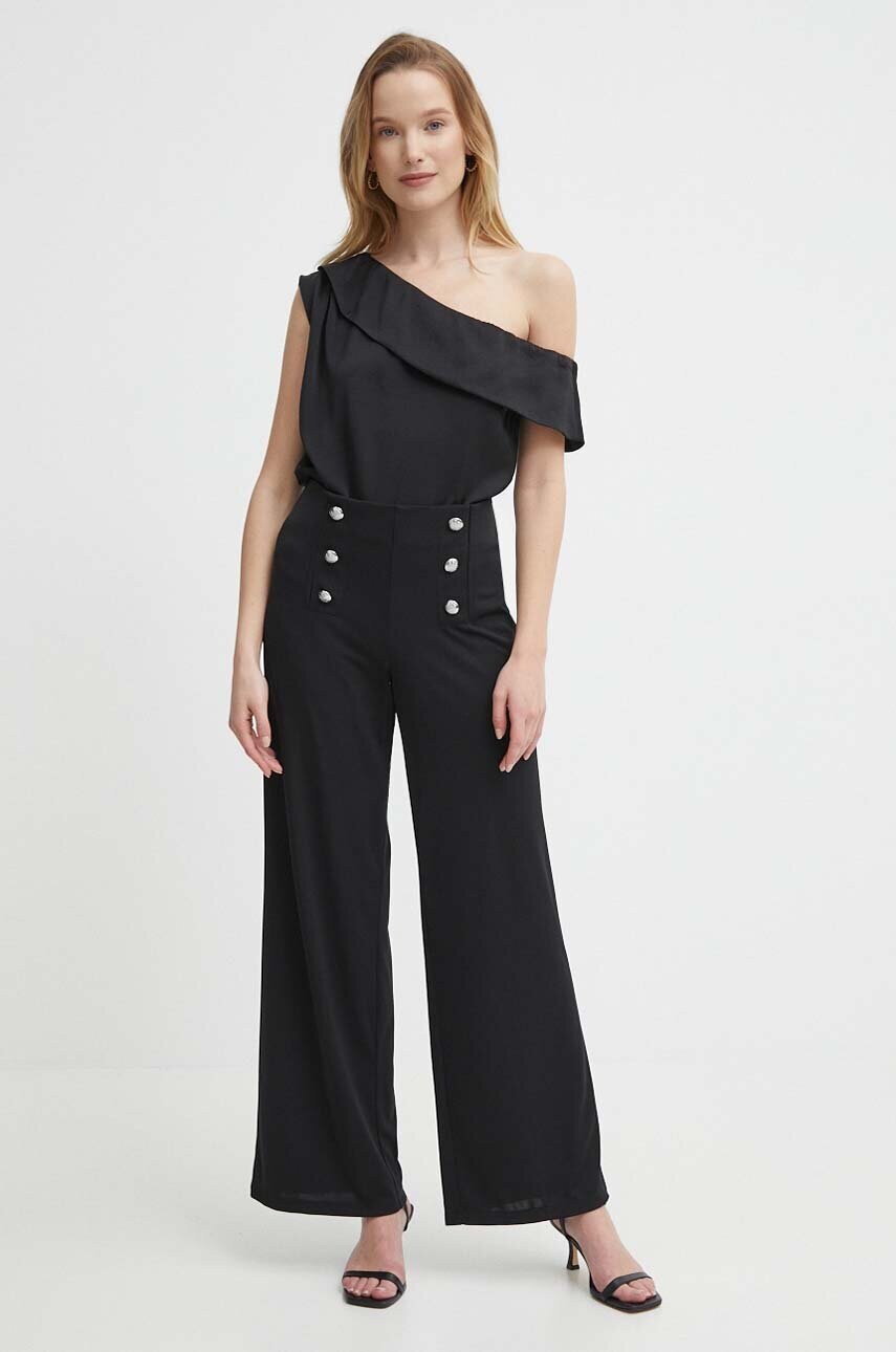 Штани Lauren Ralph Lauren жіночі колір чорний пряме висока посадка 200807573