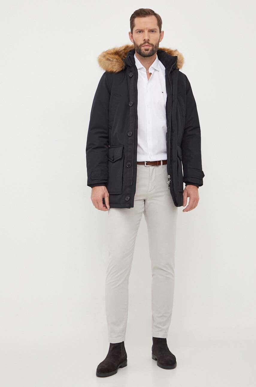 Штани Tommy Hilfiger чоловічі колір сірий фасон chinos