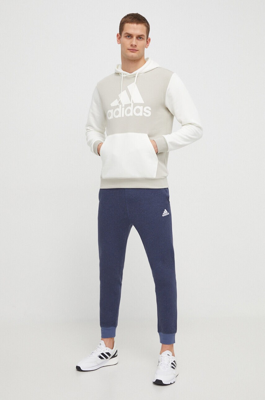Спортивні штани adidas колір синій однотонні