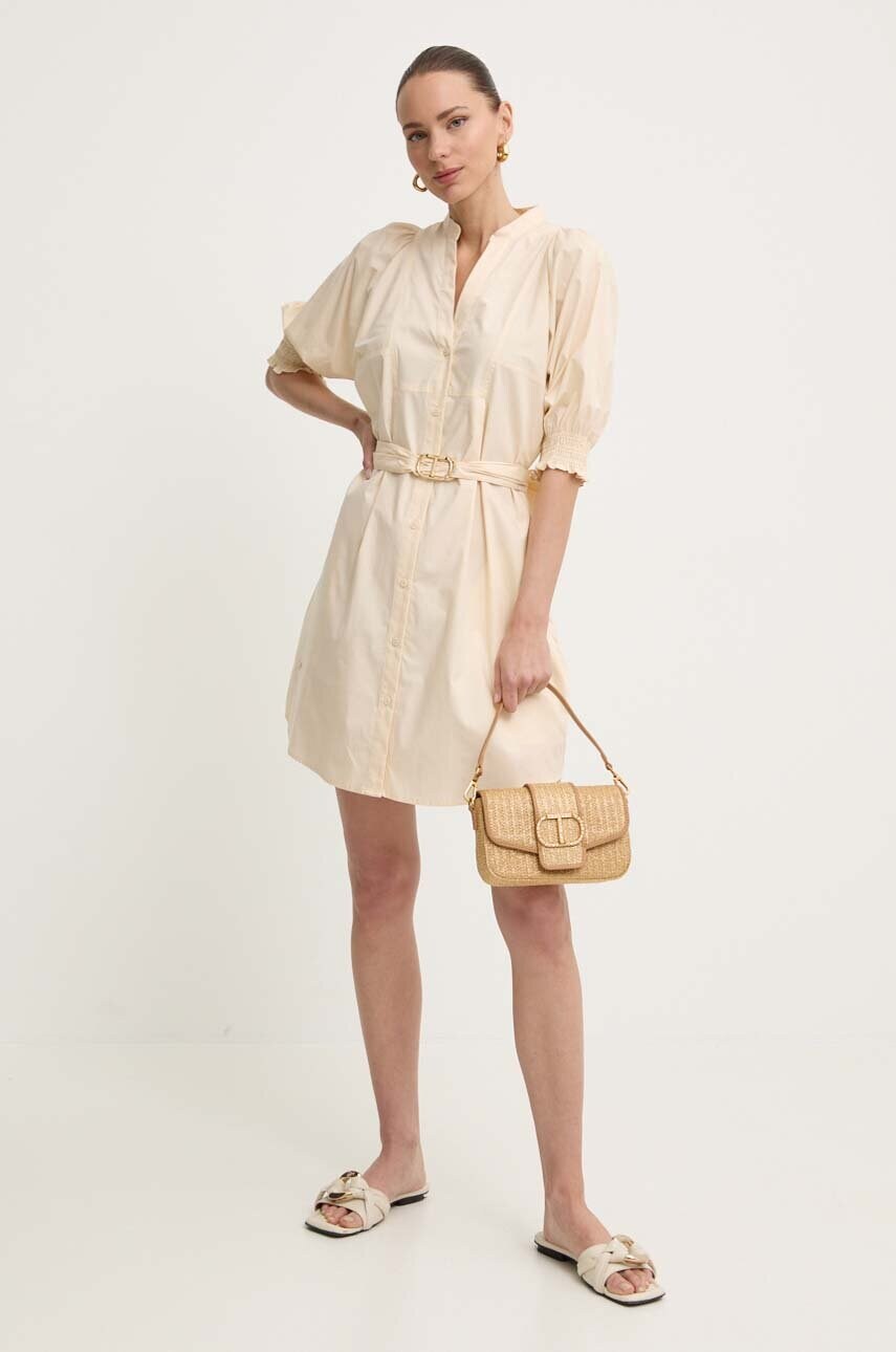 Сукня Twinset колір бежевий mini oversize