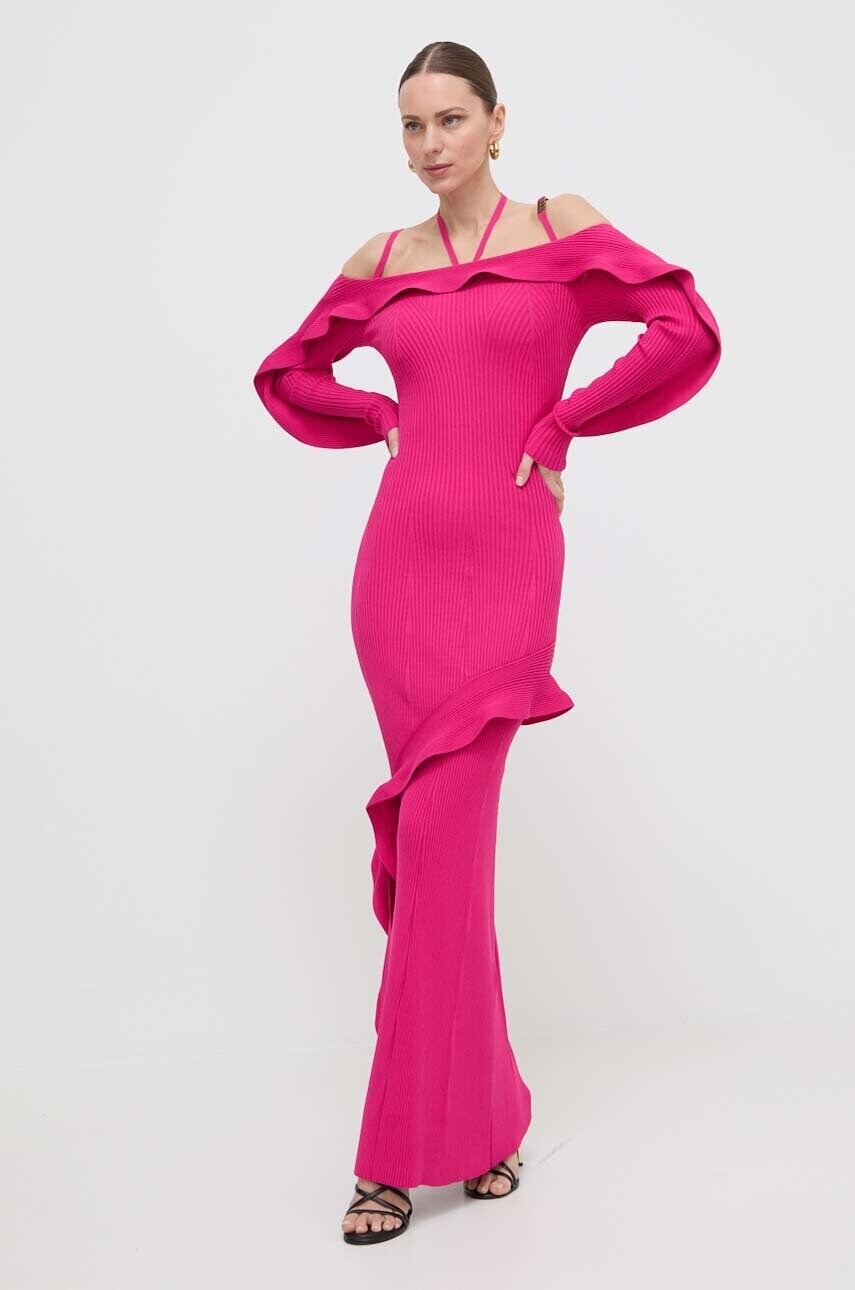 Сукня Versace Jeans Couture колір рожевий maxi облягаюча