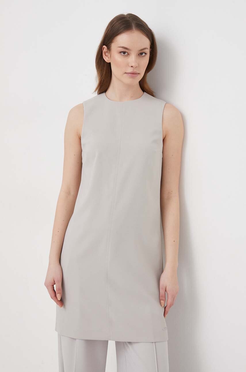 Сукня Calvin Klein колір сірий mini розкльошена