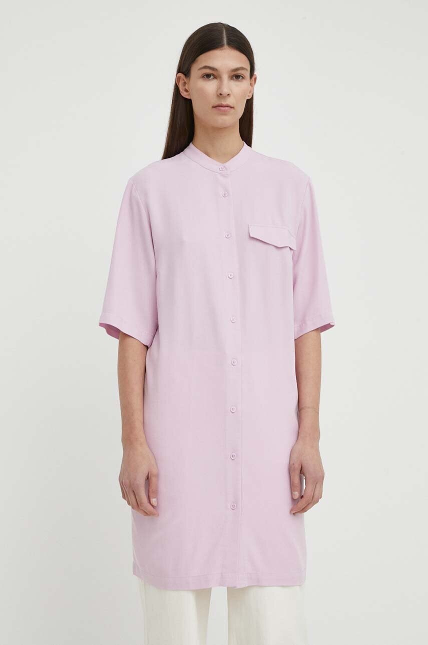 Сукня Marc O'Polo колір рожевий mini oversize