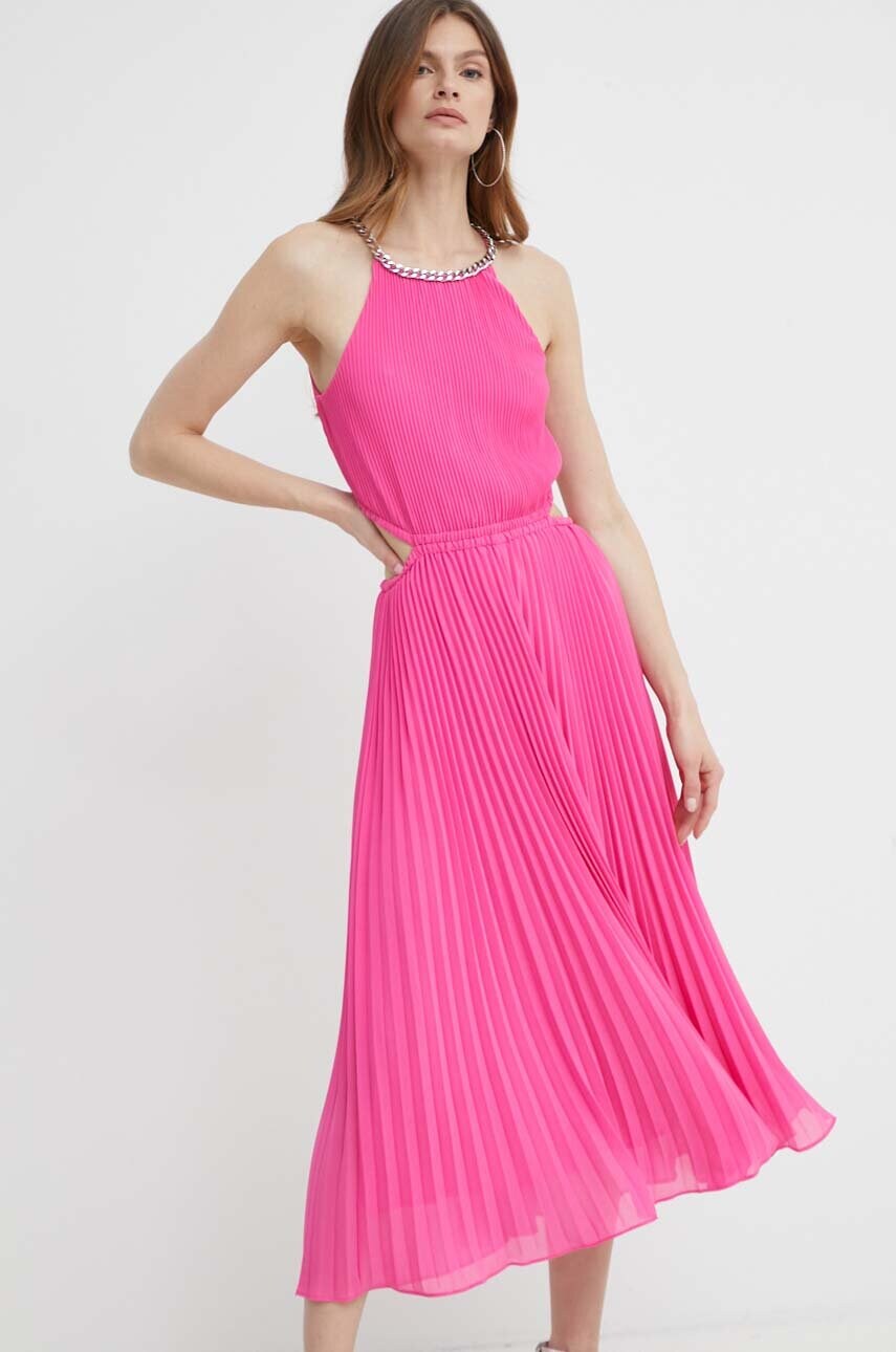 Сукня MICHAEL Michael Kors колір фіолетовий maxi розкльошена
