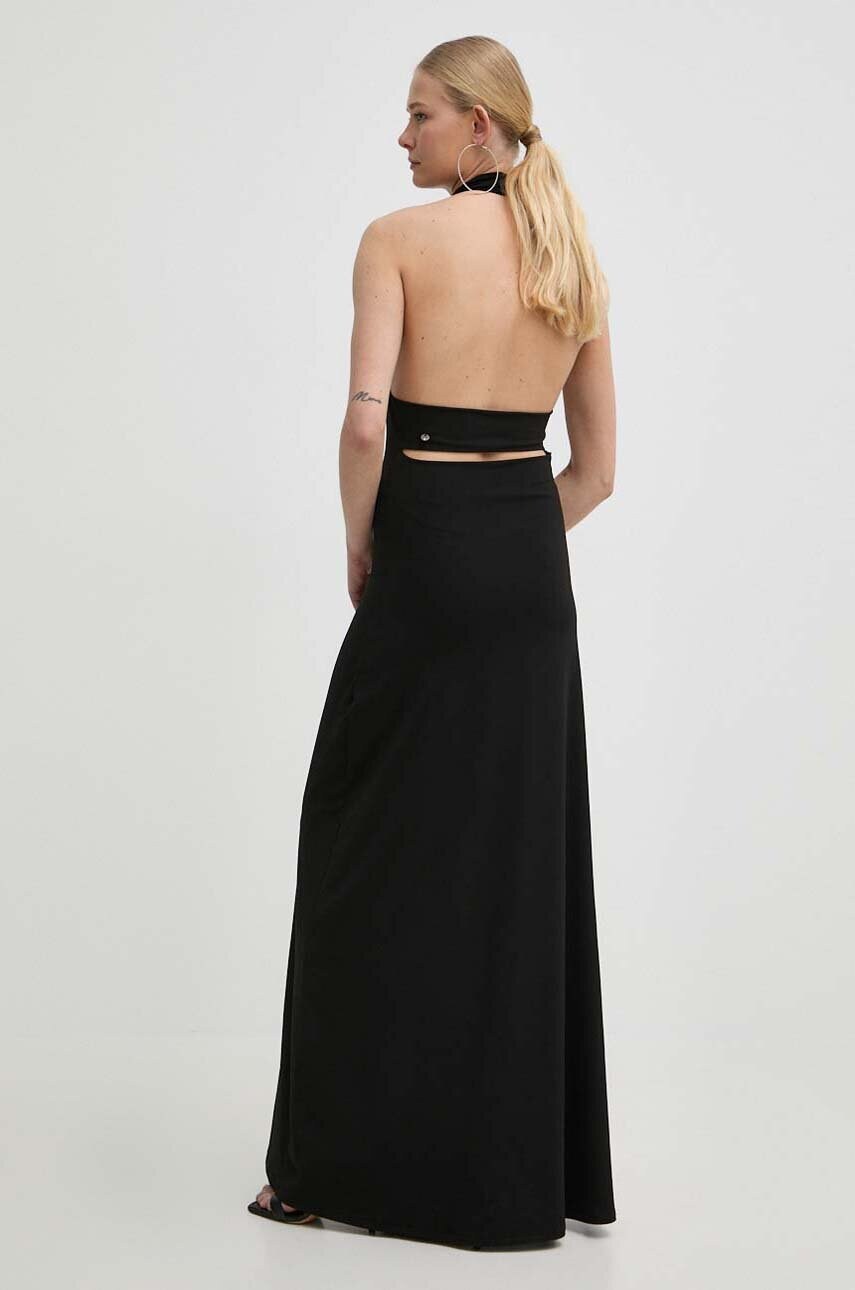 Сукня Guess FLAVIA колір чорний maxi розкльошена W4GK28 KBPZ0