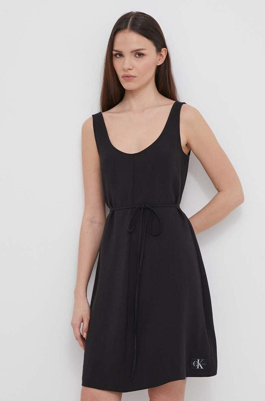 Сукня Calvin Klein Jeans колір чорний mini пряма