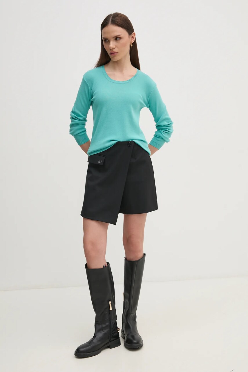 Бавовняний светр United Colors of Benetton колір сірий легкий 1091D1M08