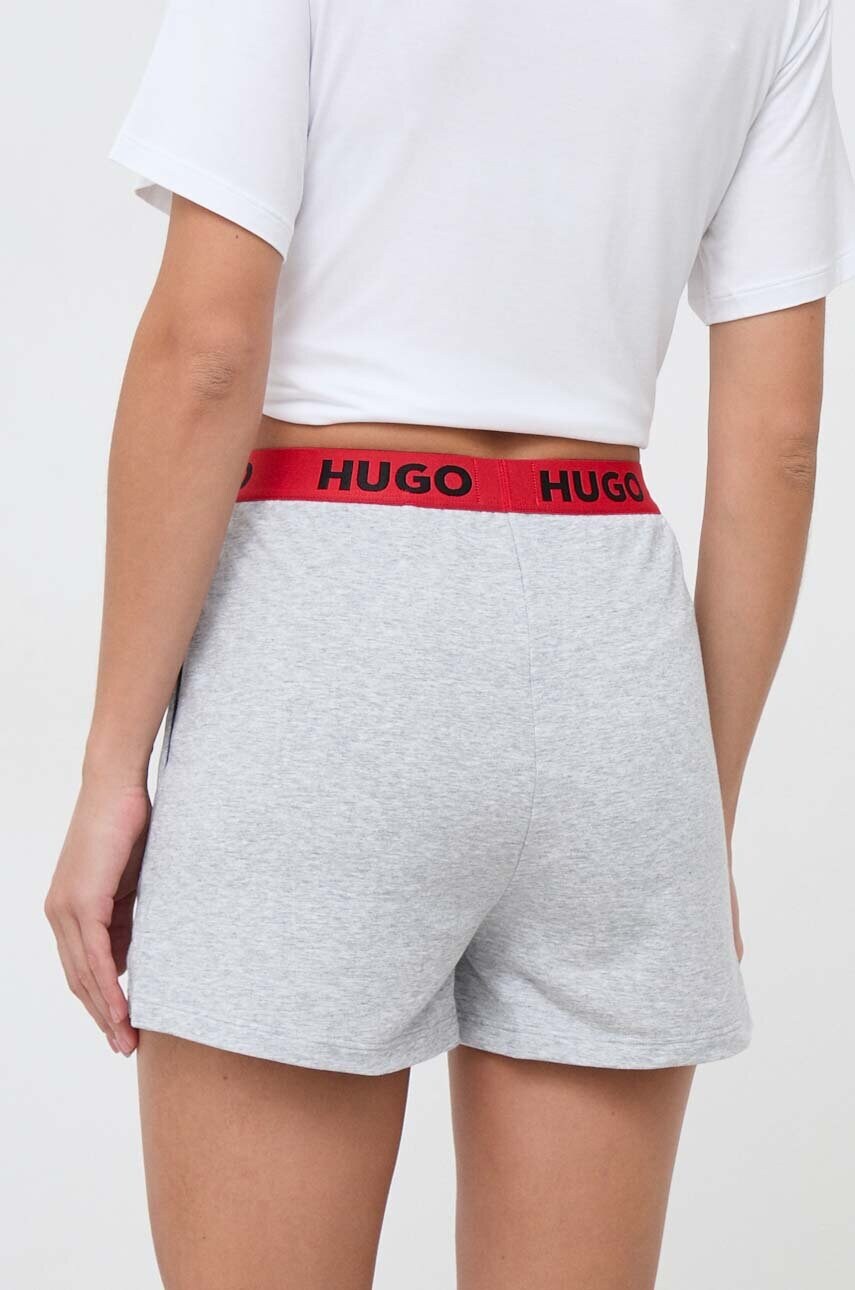 Піжамні шорти HUGO жіночі колір сірий