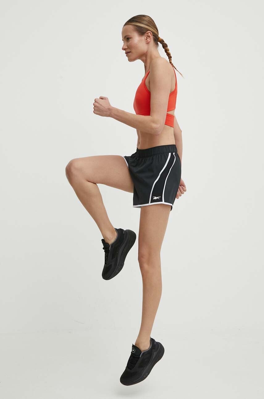 Шорти для тренувань Reebok ID Train колір чорний візерунок висока посадка 100034912