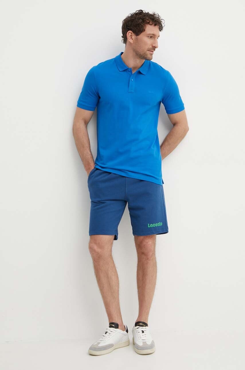 Бавовняні шорти Lacoste колір синій