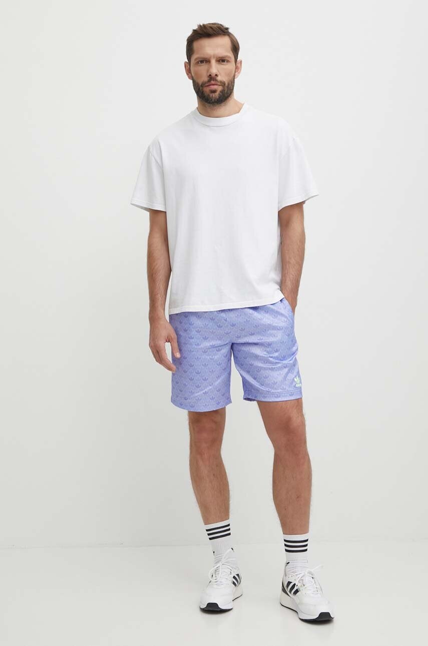 Шорти adidas Originals Mono Satin чоловічі колір фіолетовий IS2935