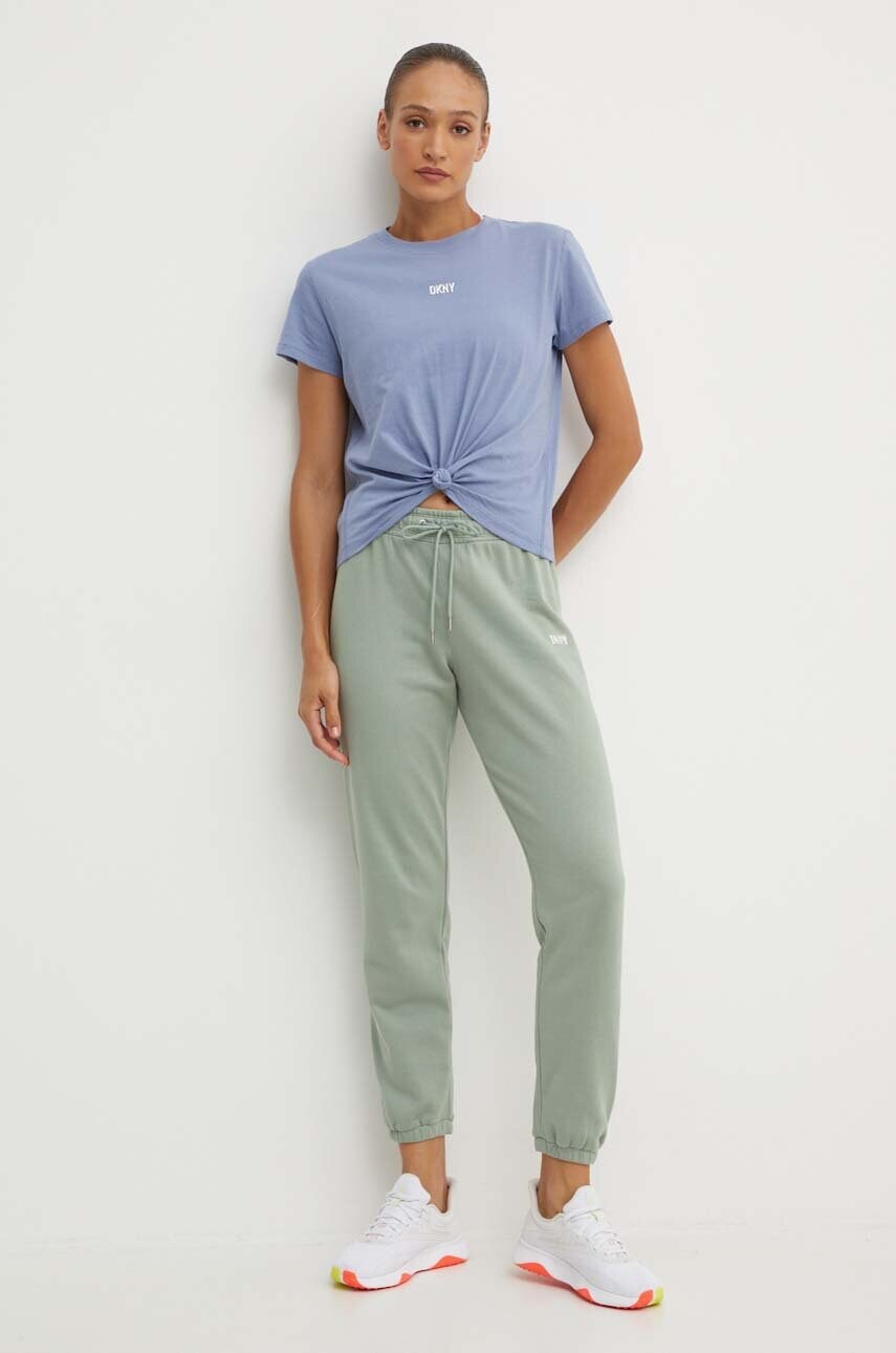 Бавовняна футболка Dkny жіноча колір фіолетовий DP3T8521