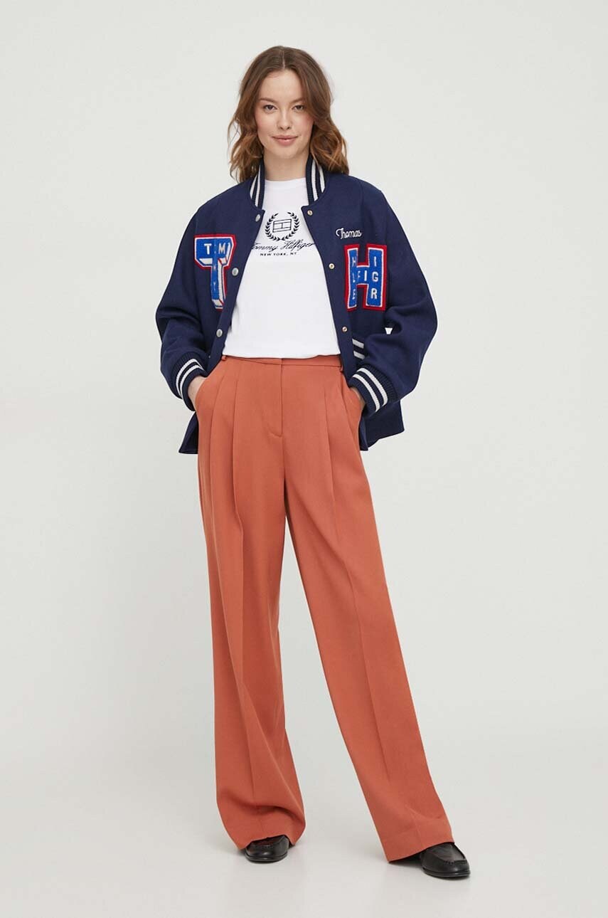 Бавовняна футболка Tommy Hilfiger жіночий колір білий