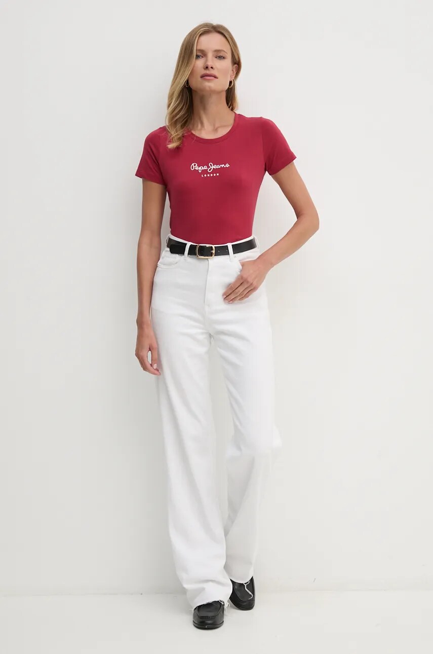 Футболка Pepe Jeans NEW VIRGINIA SS N жіноча колір червоний PL505202