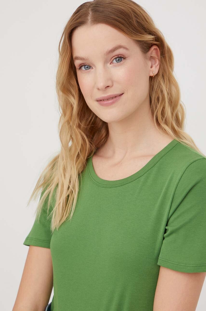 Бавовняна футболка United Colors of Benetton жіночий колір зелений