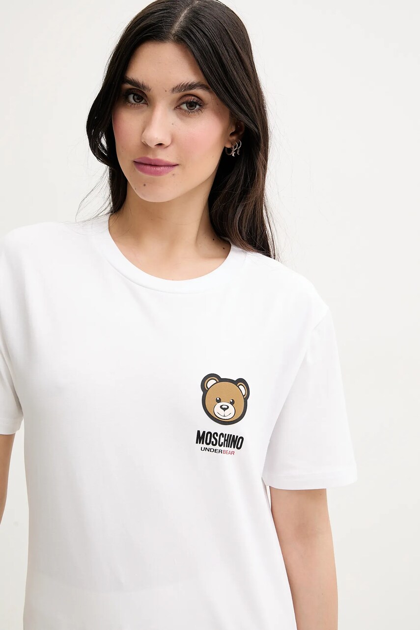 Футболка Moschino Underwear жіночий колір білий