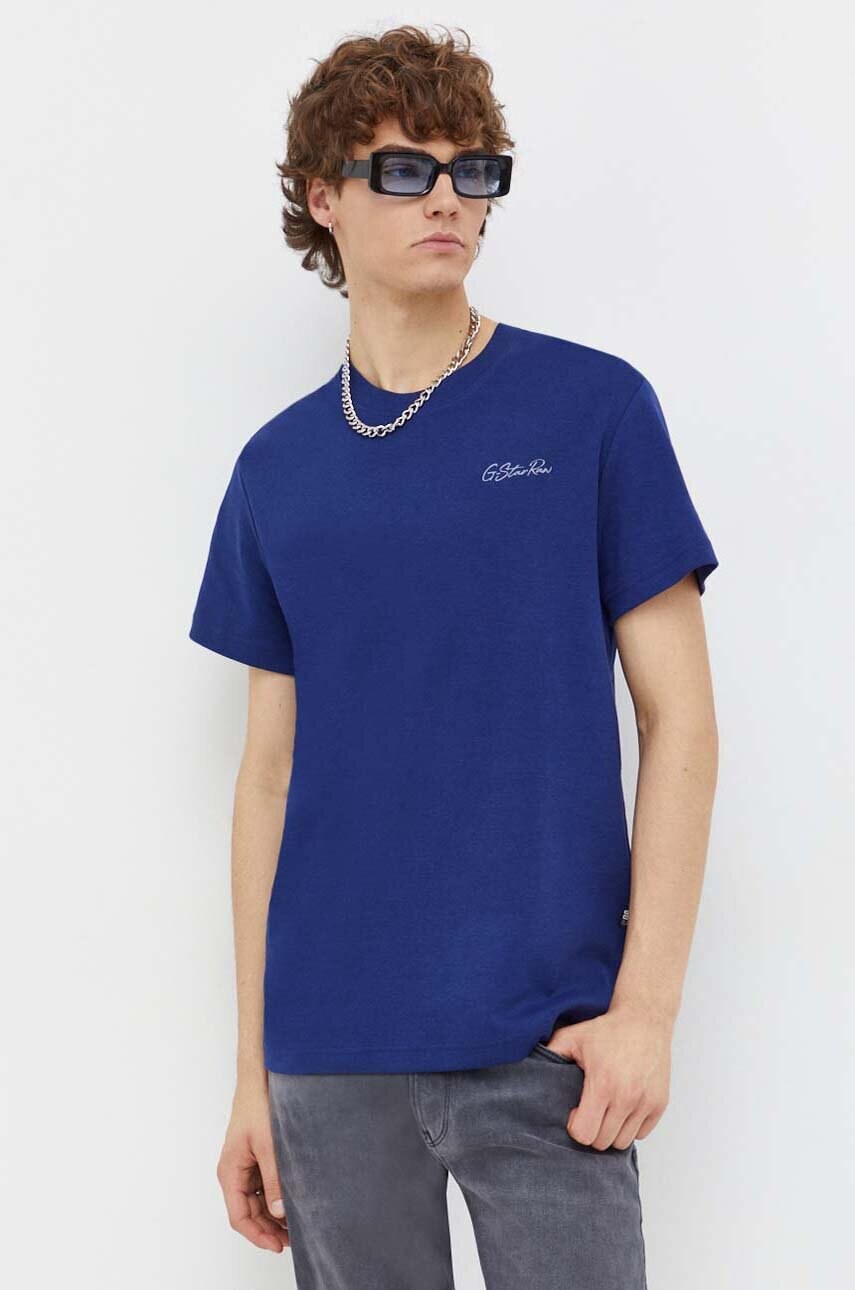 Бавовняна футболка G-Star Raw чоловічий однотонний