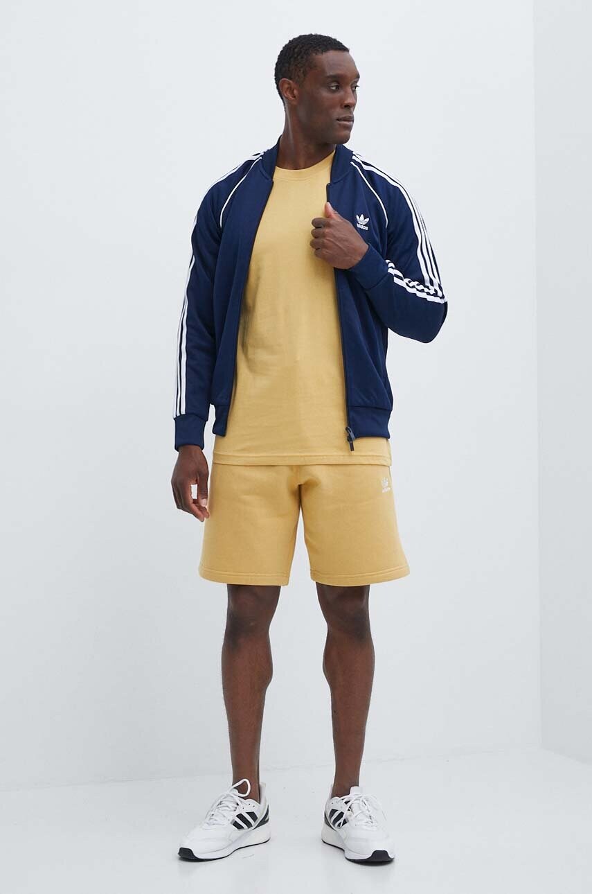 Бавовняна футболка adidas Originals чоловіча колір жовтий однотонна IR9695