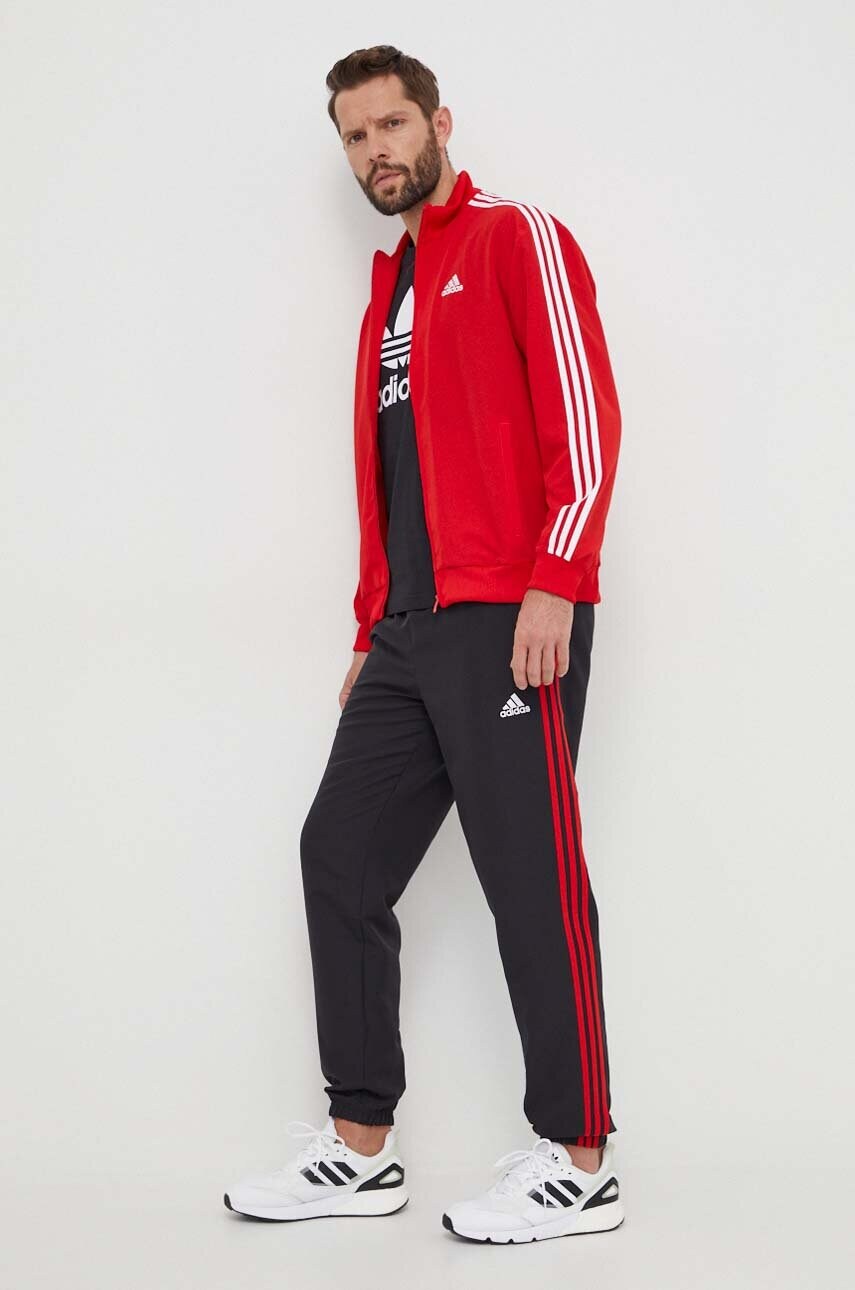 Бавовняна футболка adidas Originals Trefoil чоловіча колір чорний з принтом IU2364