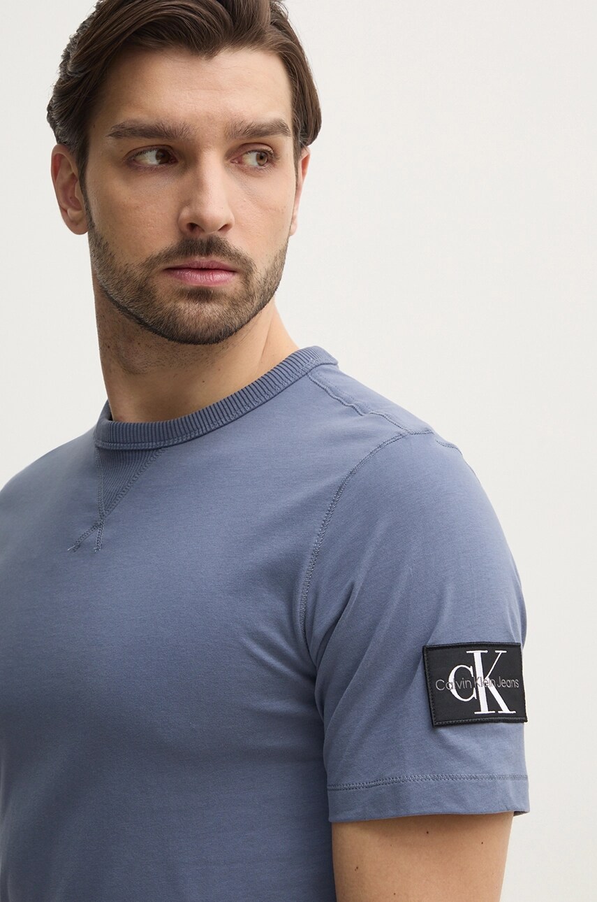 Бавовняна футболка Calvin Klein Jeans чоловіча однотонна J30J323484