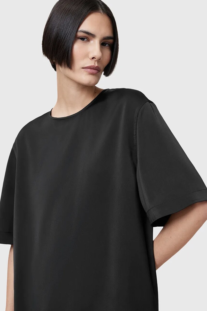 Блузка AllSaints AMELIE жіноча колір чорний однотонна W032PC