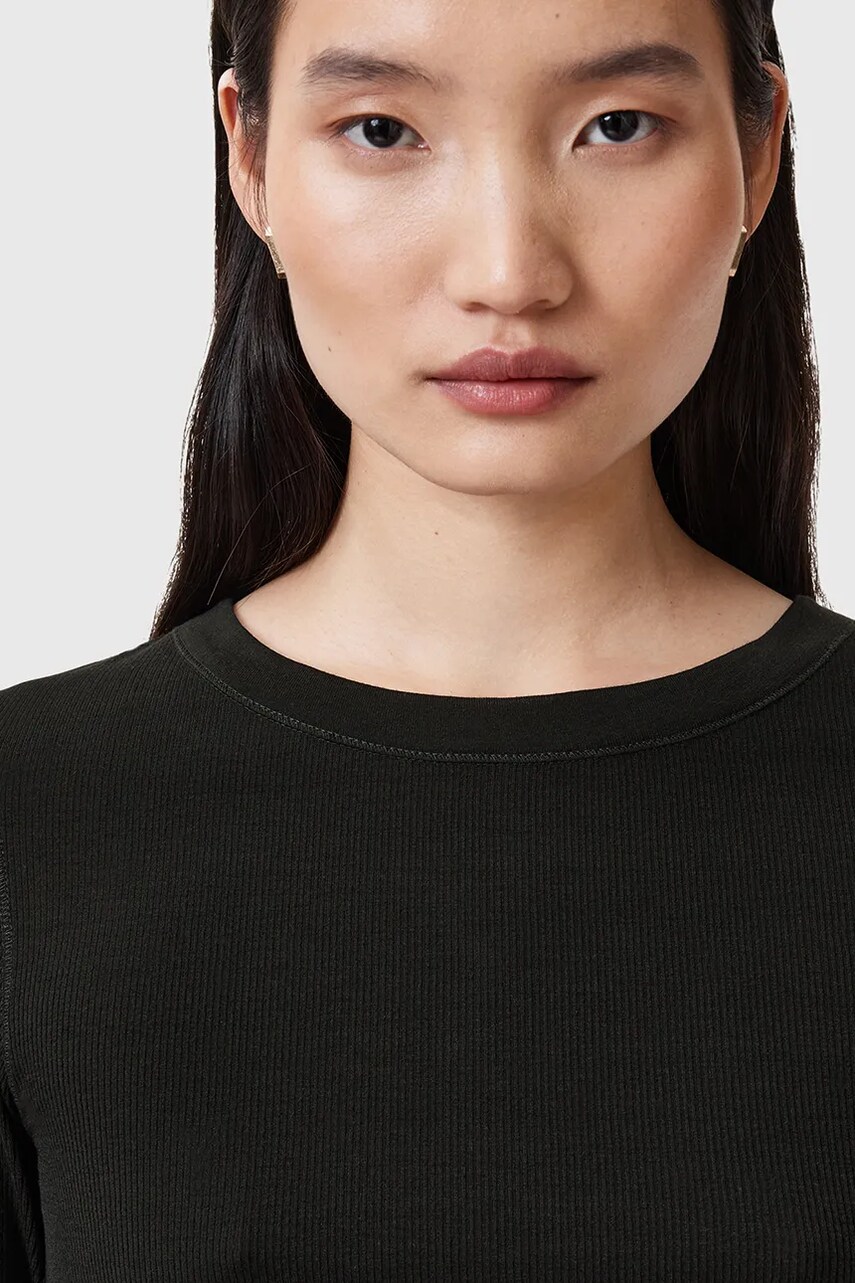 Блузка AllSaints BEC жіноча колір чорний однотонна W067JC