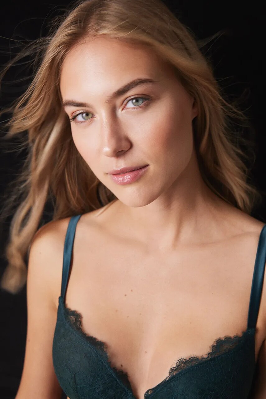 Бюстгальтер women'secret PARTY CAPSULE колір зелений мереживо однотонний 4028179.196.197