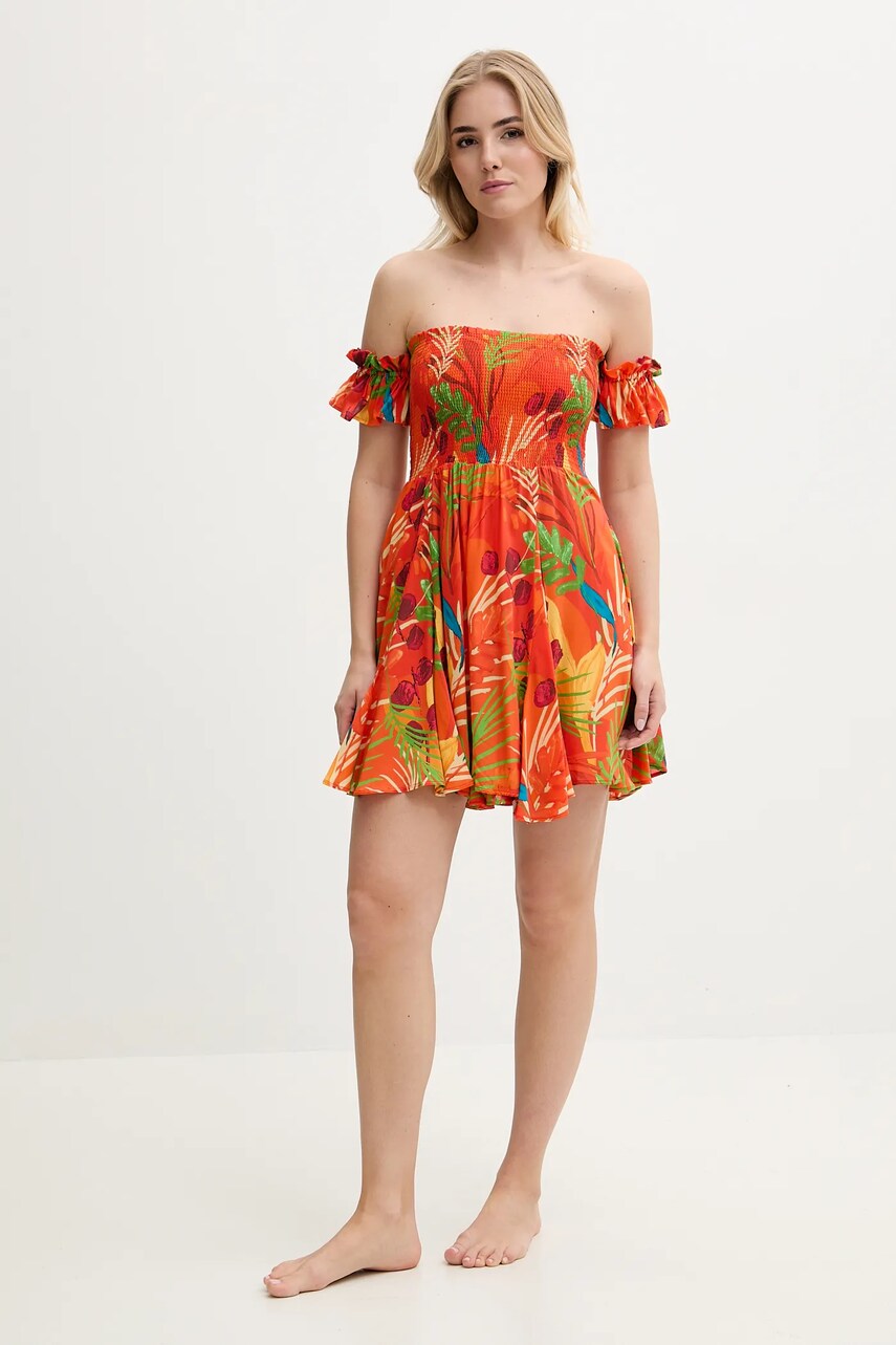 Пляжна сукня Desigual BAHAMAS DRESS колір помаранчевий 25SWMW10