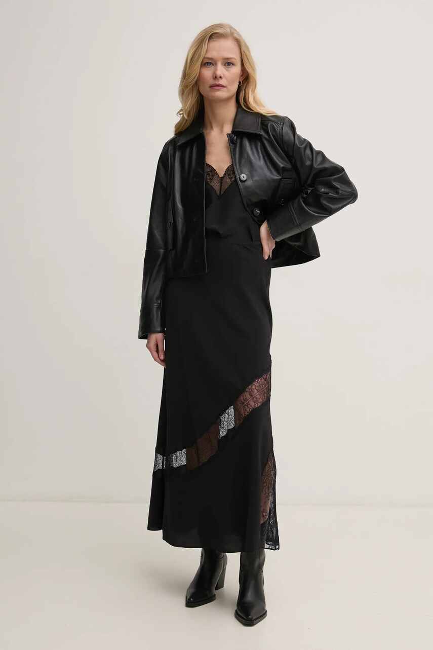 Шовковий топ ZADIG&VOLTAIRE колір чорний однотонна WWCR00014