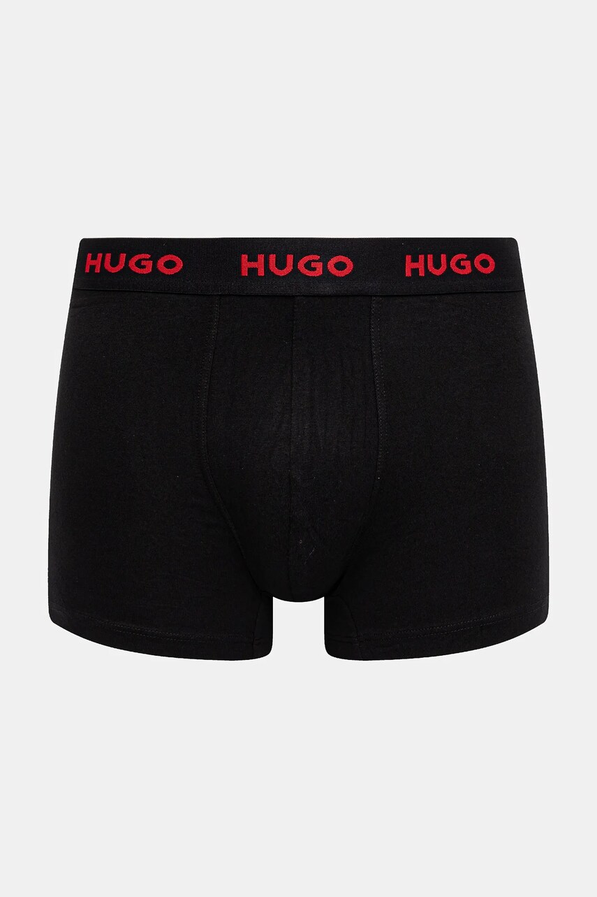 Боксери HUGO 3-pack чоловічі колір чорний 50532613