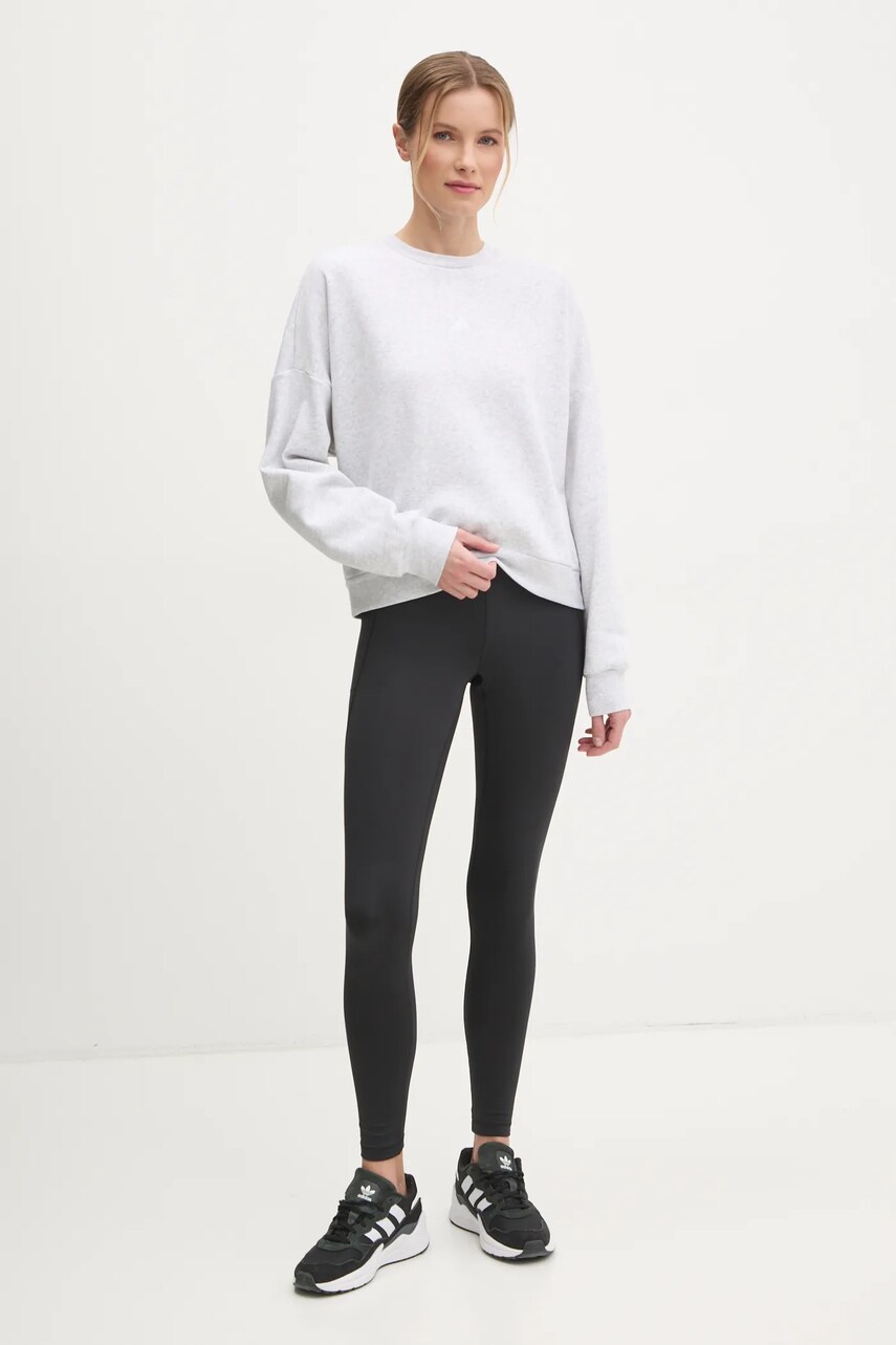 Кофта adidas Essentials жіноча колір сірий меланж JI6060