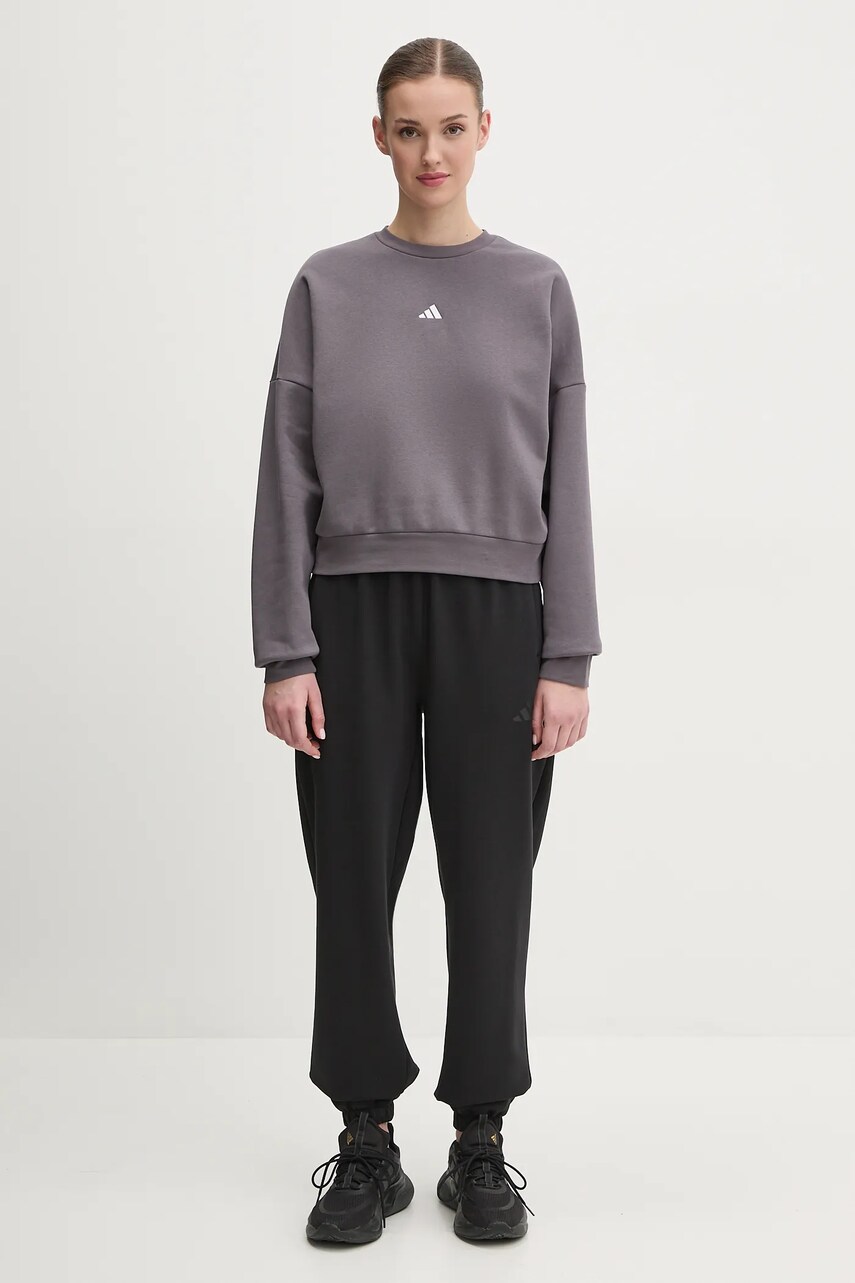 Кофта adidas Essentials жіноча колір фіолетовий однотонна JI6067