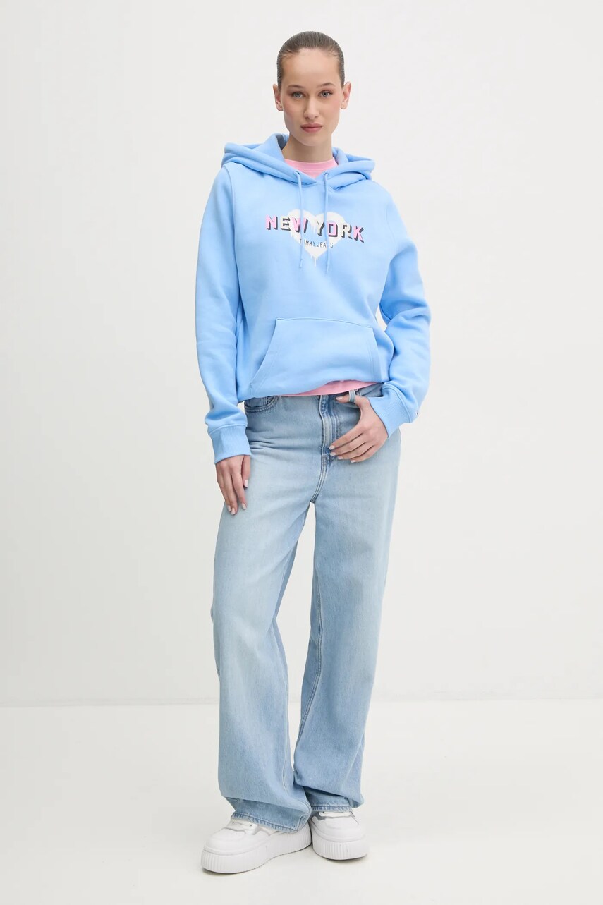 Кофта Tommy Jeans жіноча з капюшоном з принтом DW0DW21771