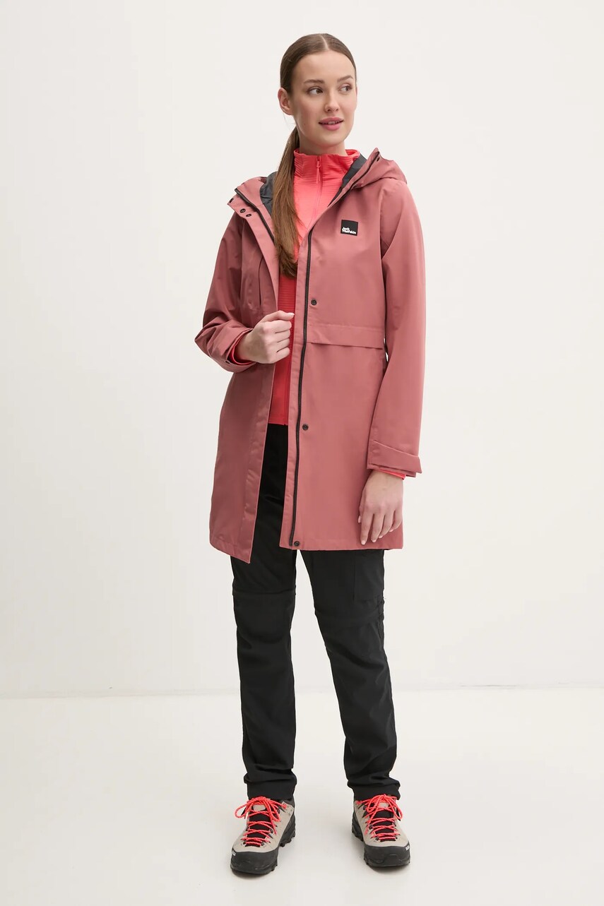 Спортивна кофта Jack Wolfskin Prelight колір помаранчевий з аплікацією A63790