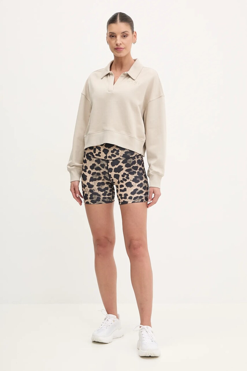 Бавовняна кофта Dkny жіноча колір бежевий однотонна DP5T1243