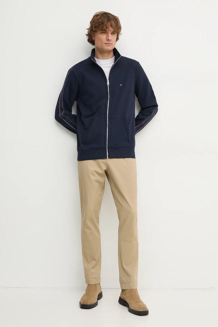 Бавовняна кофта Tommy Hilfiger чоловіча колір синій однотонна MW0MW37468