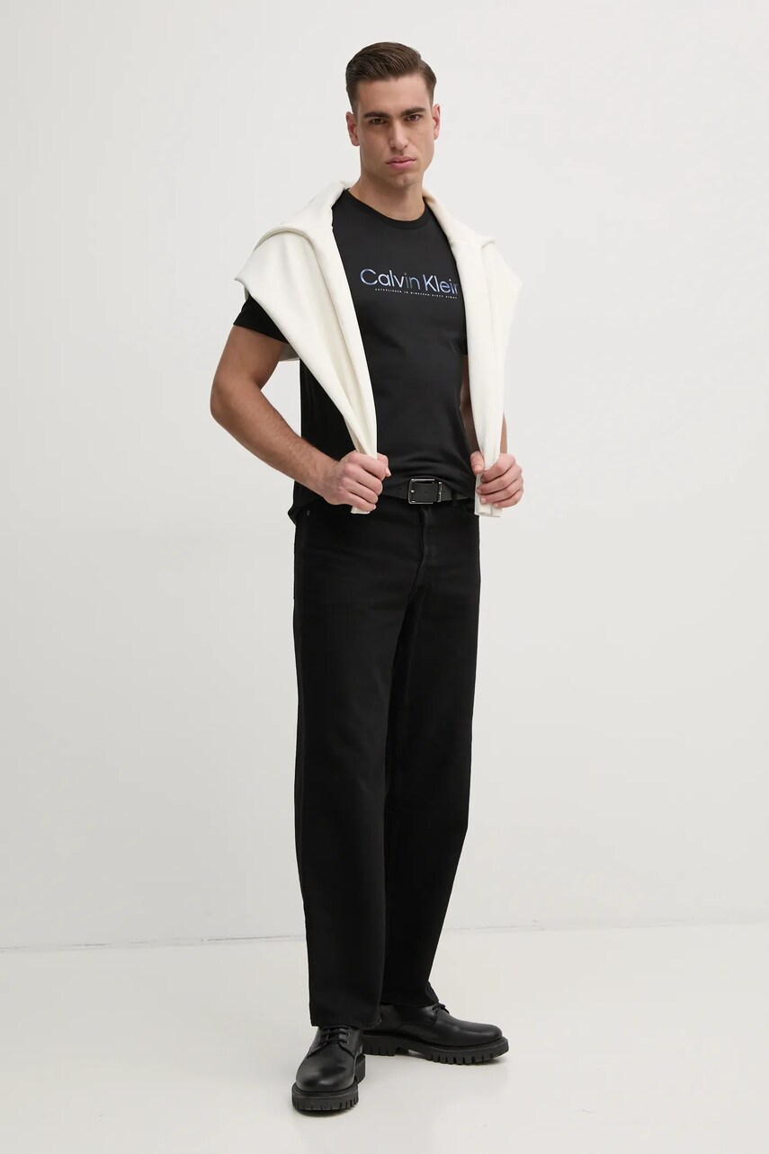 Кофта Calvin Klein Jeans чоловіча колір білий однотонна J30J327225