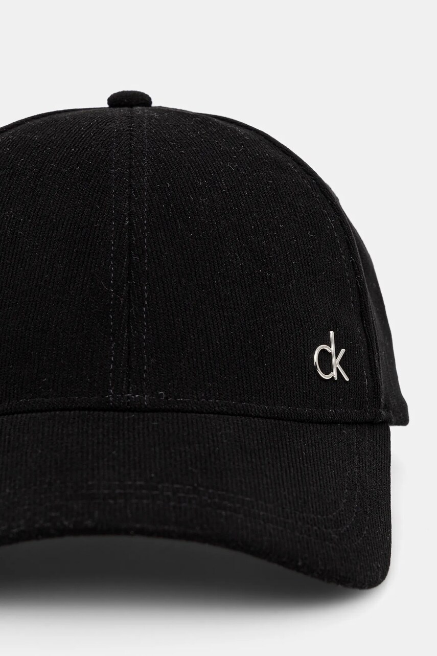 Вельветова кепка Calvin Klein колір чорний однотонна K60K612894