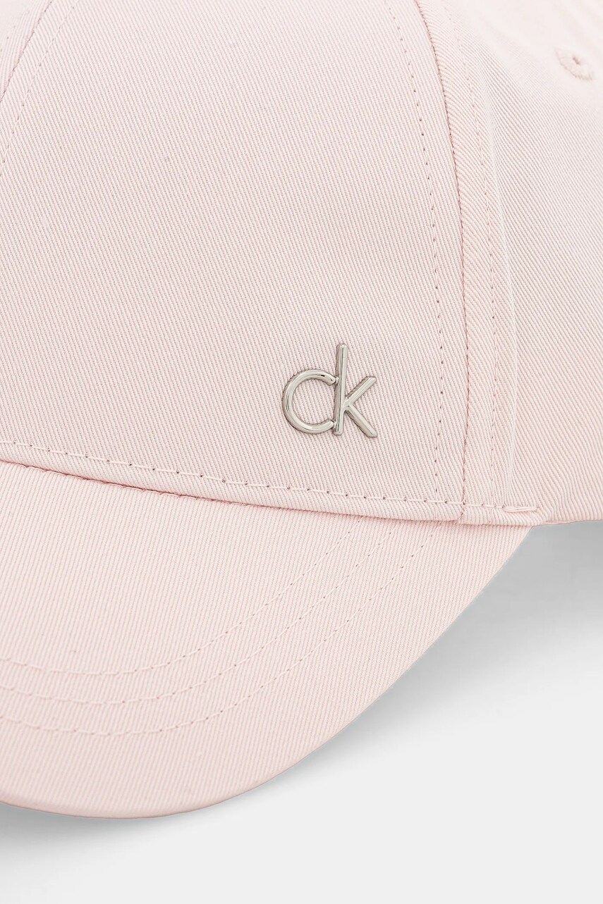 Бавовняна бейсболка Calvin Klein колір білий з аплікацією K60K613102