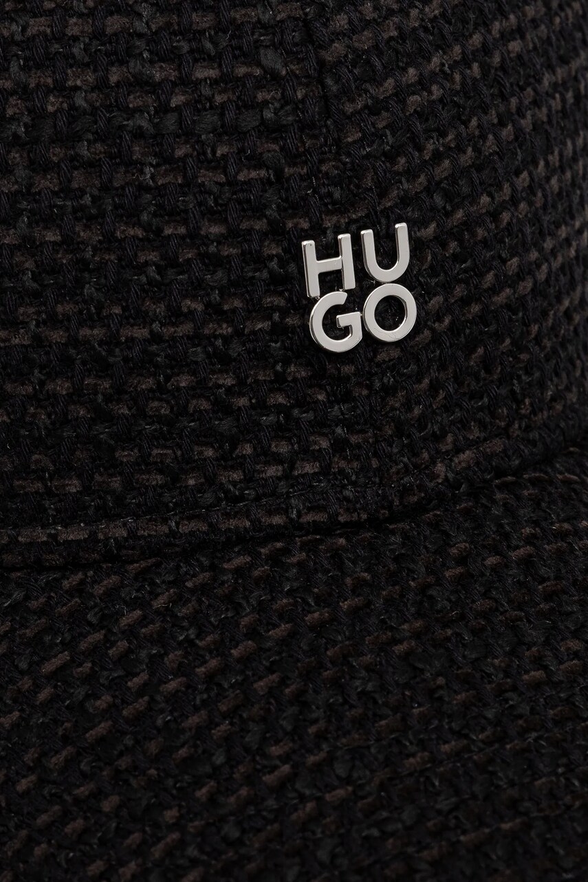Кепка HUGO колір чорний з аплікацією 50533417