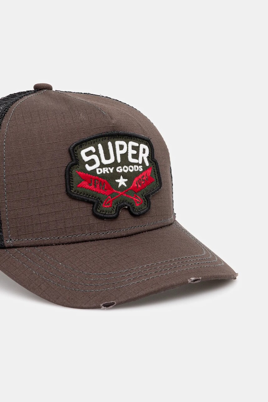 Кепка Superdry колір коричневий з аплікацією Y9011020A-02A