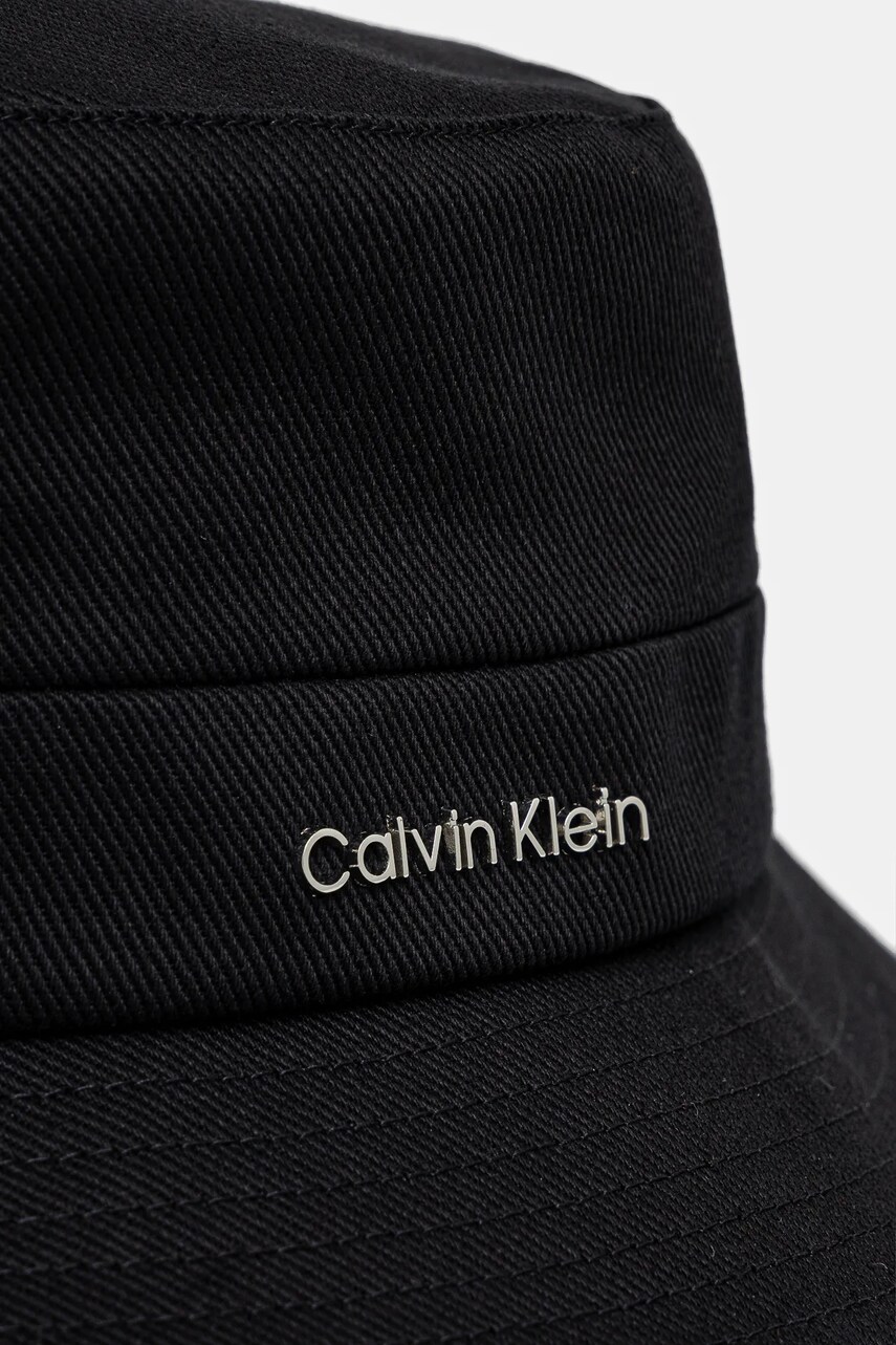 Бавовняний капелюх Calvin Klein колір чорний з бавовни K60K613161
