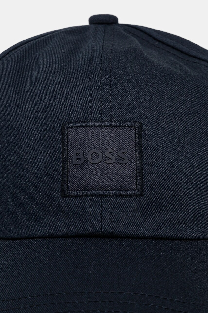 Бавовняна бейсболка Boss Orange колір синій з аплікацією 50535555