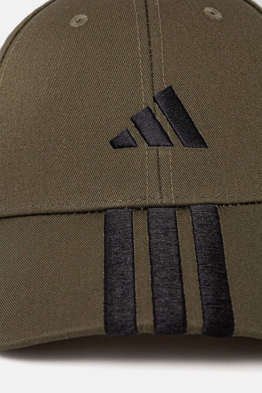 Кепка adidas BBALL 3S CAP NL колір зелений з аплікацією JP0386