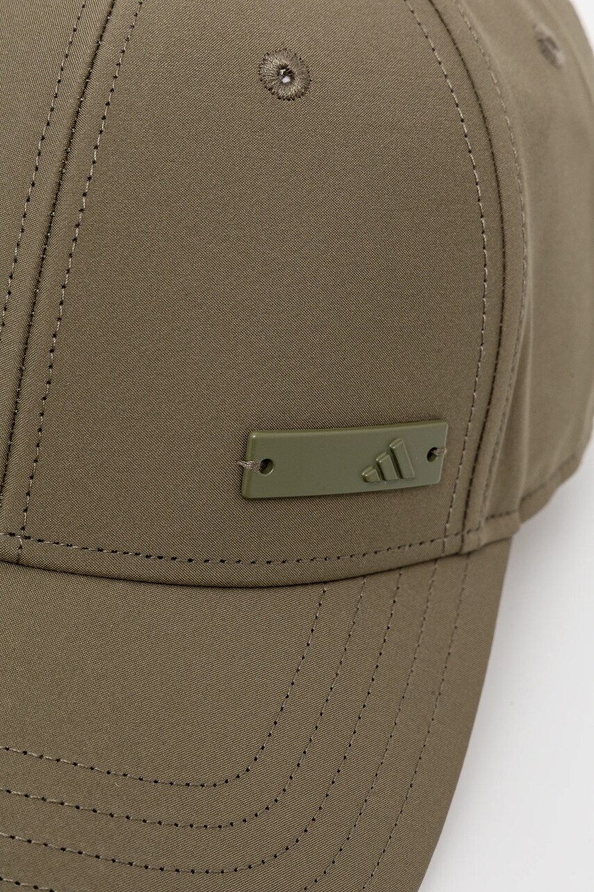 Кепка adidas BB CAP LT MET колір зелений однотонна JF8485