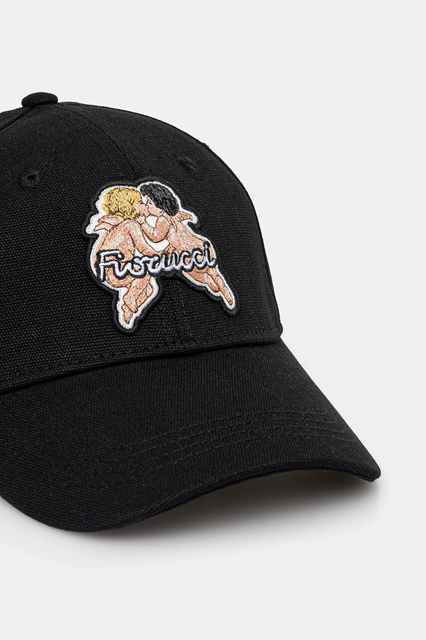 Бавовняна бейсболка Fiorucci Angel колір чорний з аплікацією U01FPAHA135CO01BK01