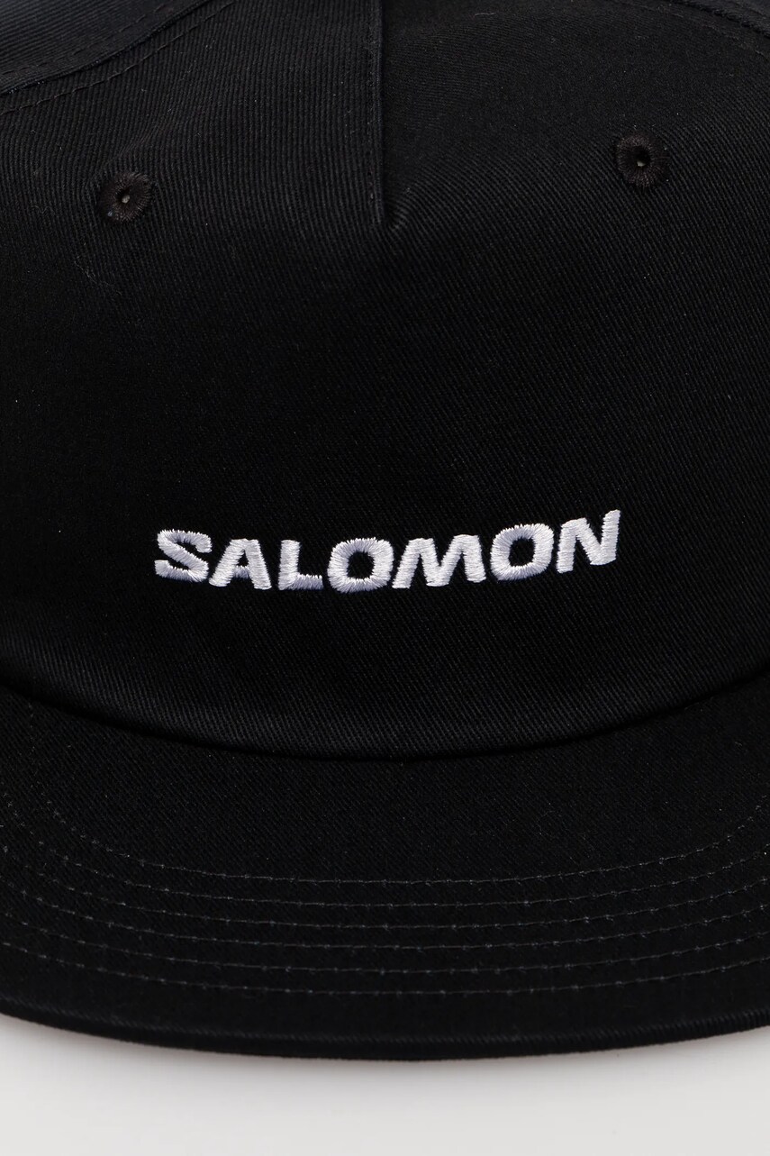 Кепка Salomon колір чорний з аплікацією LC2528100
