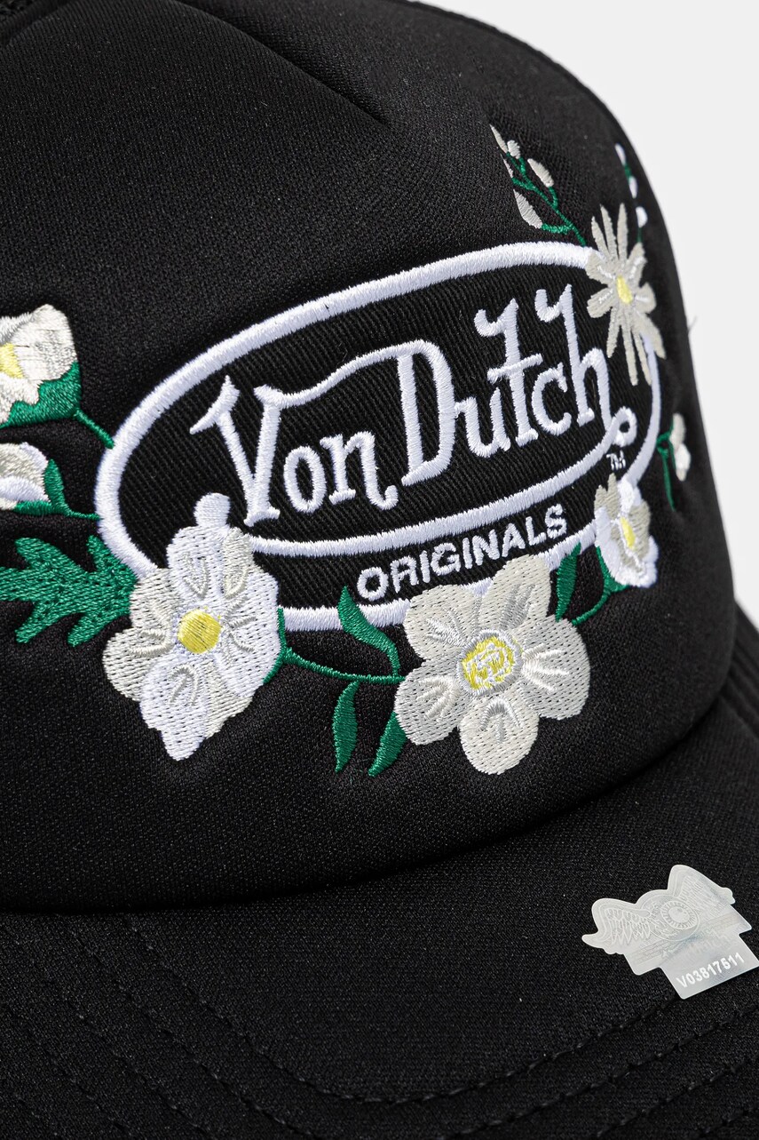 Кепка Von Dutch колір чорний з аплікацією 7030851