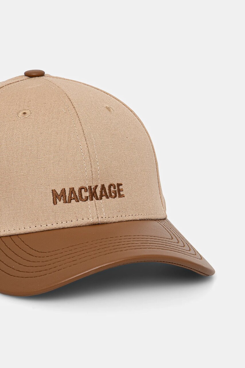 Бавовняна бейсболка MACKAGE колір бежевий однотонна ANDERSON.NV